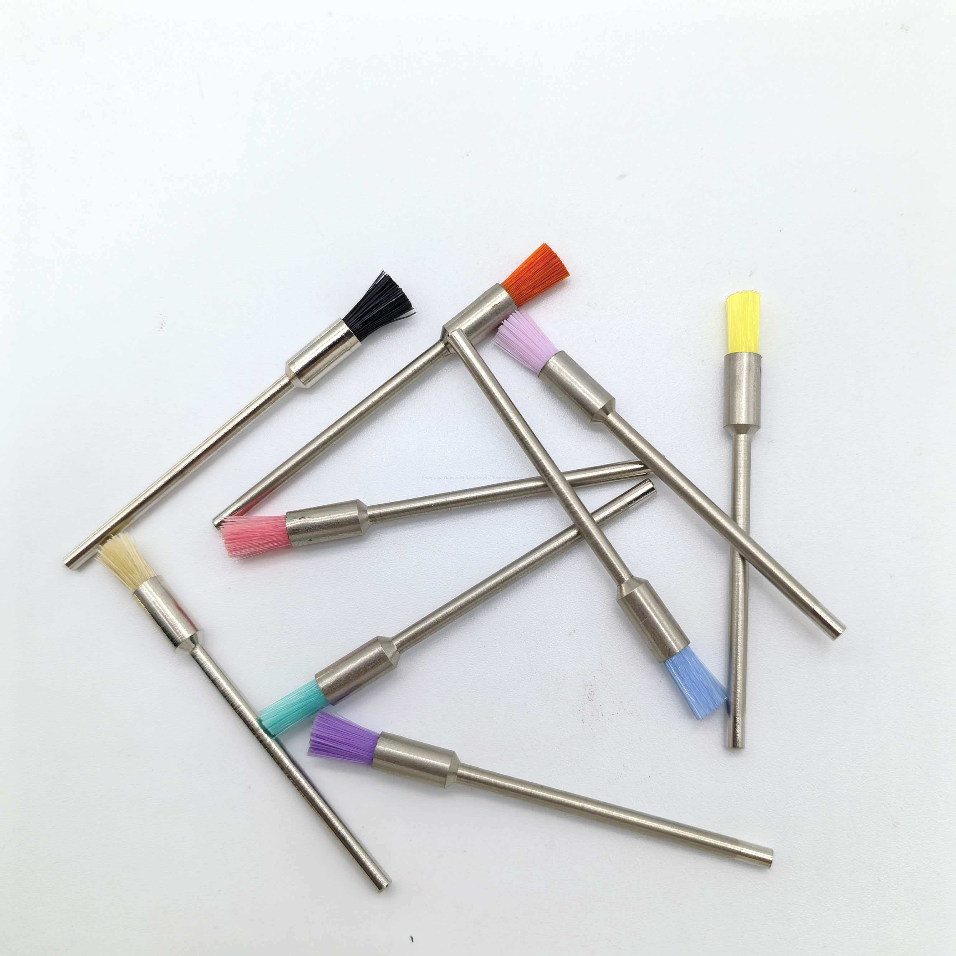 Preço de atacado Premium descartável para cuidados odontológicos acessório HP escova de polimento com cabo reto