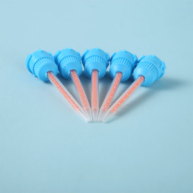 Dicas de mistura flexíveis rosa para encher equipamentos de dentes