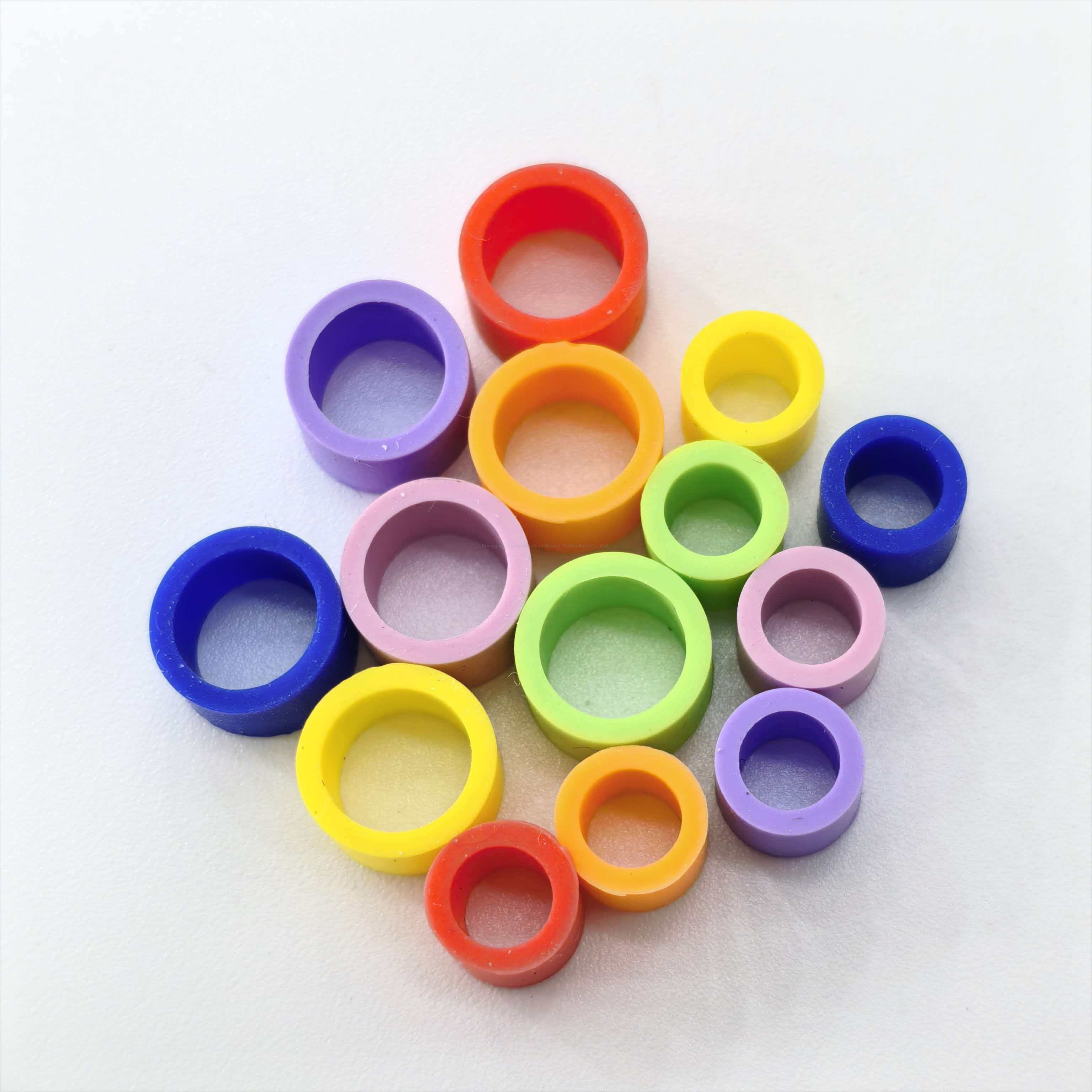 Multi-cor opcional 100 pçs/caixa clara distinção aparelho marca círculo de identificação de aparelho oral dental