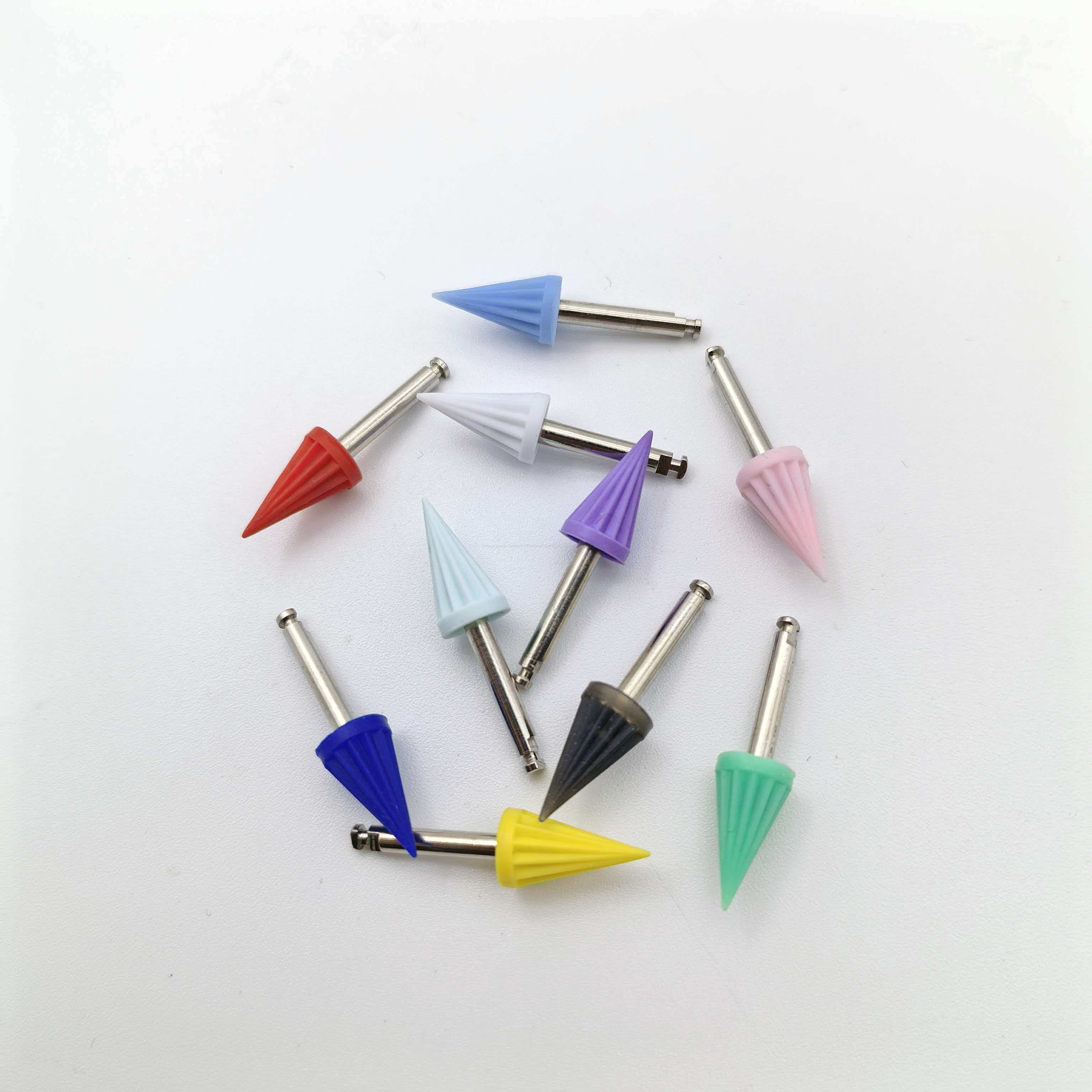 Tipo seguro copo de lustro afilado da trava da ferramenta da limpeza dos dentes da goma material macia