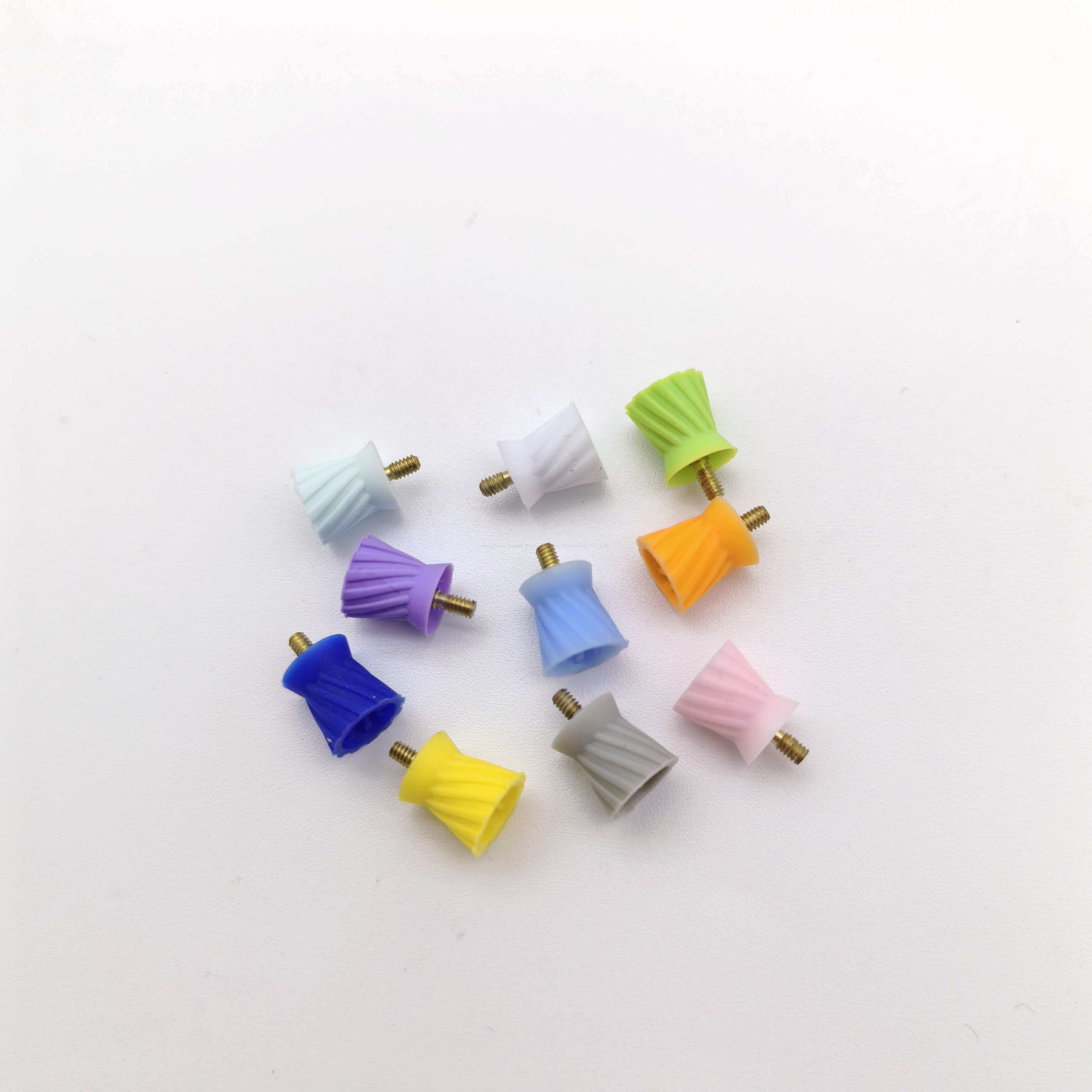 Acessório de polimento de odontoterapia, durável, resistente ao desgaste, customizável, tipo rosca, oito páginas, copo de polimento