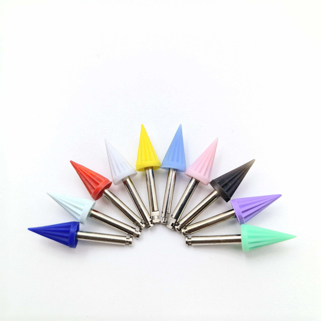 Tipo seguro copo de lustro afilado da trava da ferramenta da limpeza dos dentes da goma material macia